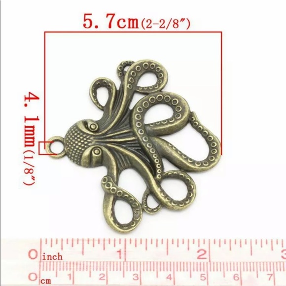 Nautical Octopus Silver Tone Necklace - Picture 7 of 7